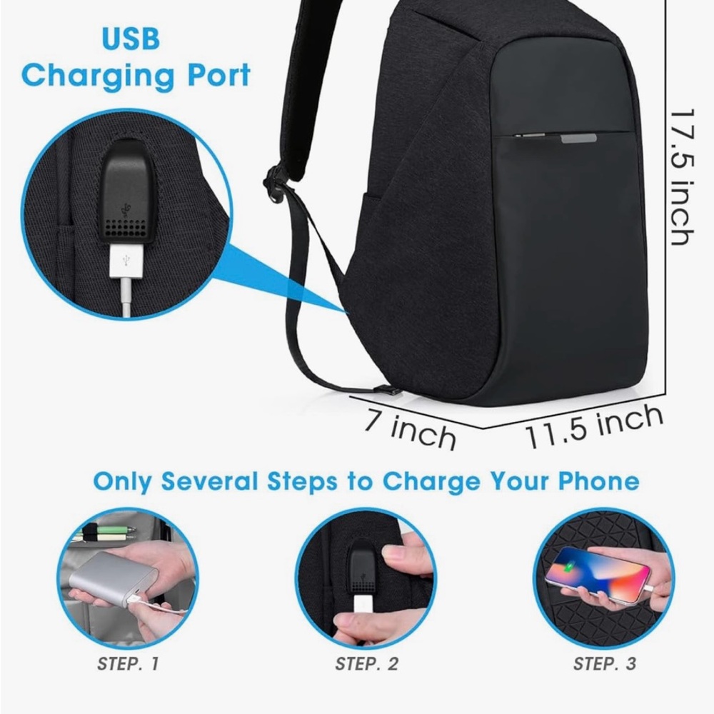 Black Tech Backpackk - Picture 5 of 10